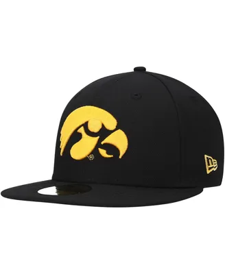 Men's New Era Black Iowa Hawkeyes Logo Basic 59FIFTY Fitted Hat