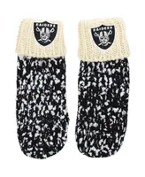 Men's Foco Black Las Vegas Raiders Confetti Cream Mittens