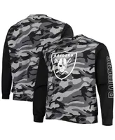 Men's Foco Black Las Vegas Raiders Camo Long Sleeve T-shirt