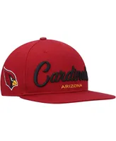 Men's Pro Standard Cardinal Arizona Cardinals Script Wordmark Snapback Hat