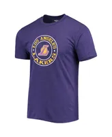 Men's Concepts Sport Black, Purple Los Angeles Lakers T-shirt and Shorts Sleep Set
