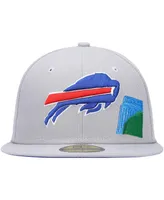 Men's New Era Gray Buffalo Bills City Describe 59FIFTY Fitted Hat