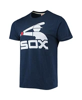 Men's Homage Navy Chicago White Sox Hand-Drawn Logo Tri-Blend T-shirt