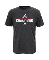 Big Boys Fanatics Charcoal Atlanta Braves 2021 World Series Champions T-shirt