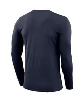 Men's Nike Navy Villanova Wildcats School Logo Legend Performance Long Sleeve T-shirt