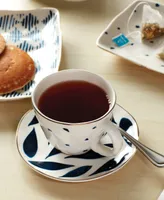 Lenox Blue Bay Porcelain 9 Pc. Tea Set with gold tone accent