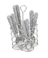 French Home Bistro Lace Overlay Stainless Steel 16 Piece Flatware Set, Service for 4