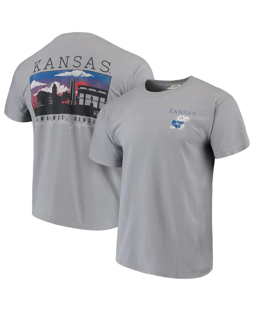 Men's Gray Kansas Jayhawks Comfort Colors Campus Scenery T-shirt