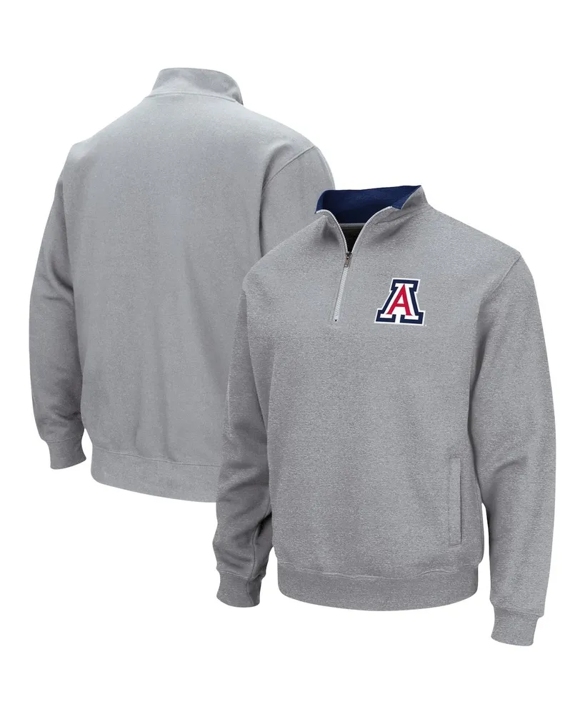 Men's Colosseum Heathered Gray Arizona Wildcats Tortugas Team Logo Quarter-Zip Jacket