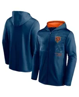 Men's Fanatics Navy Chicago Bears Defender Full-Zip Hoodie Jacket