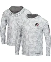 Men's Colosseum Arctic Camo Florida State Seminoles Oht Military-Inspired Appreciation Long Sleeve Hoodie Top