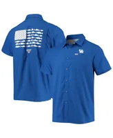 Men's Columbia Pfg Royal Kentucky Wildcats Slack Tide Camp Button-Up Shirt