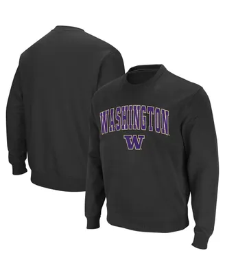 Colosseum Men's Washington Huskies Arch & Logo Crew Neck Sweatshirt