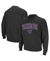 Colosseum Men's Washington Huskies Arch & Logo Crew Neck Sweatshirt