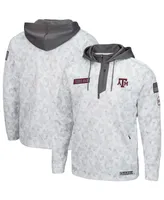 Men's Colosseum Arctic Camo Texas A&M Aggies Oht Military-Inspired Appreciation Quarter-Zip Hoodie