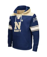 Men's Colosseum Navy Midshipmen 2.0 Lace-Up Pullover Hoodie