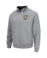 Men's Colosseum Heathered Gray Army Black Knights Tortugas Team Logo Quarter-Zip Jacket