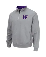 Men's Colosseum Heathered Gray Washington Huskies Tortugas Team Logo Quarter-Zip Jacket