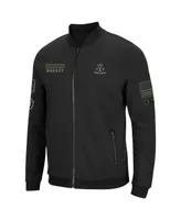 Men's Colosseum Black North Dakota Oht Military-Inspired Appreciation High-Speed Bomber Full-Zip Jacket