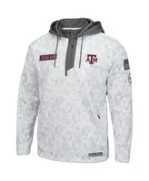 Men's Colosseum Arctic Camo Texas A&M Aggies Oht Military-Inspired Appreciation Quarter-Zip Hoodie