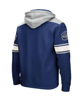 Men's Colosseum Navy Georgetown Hoyas 2.0 Lace-Up Logo Pullover Hoodie