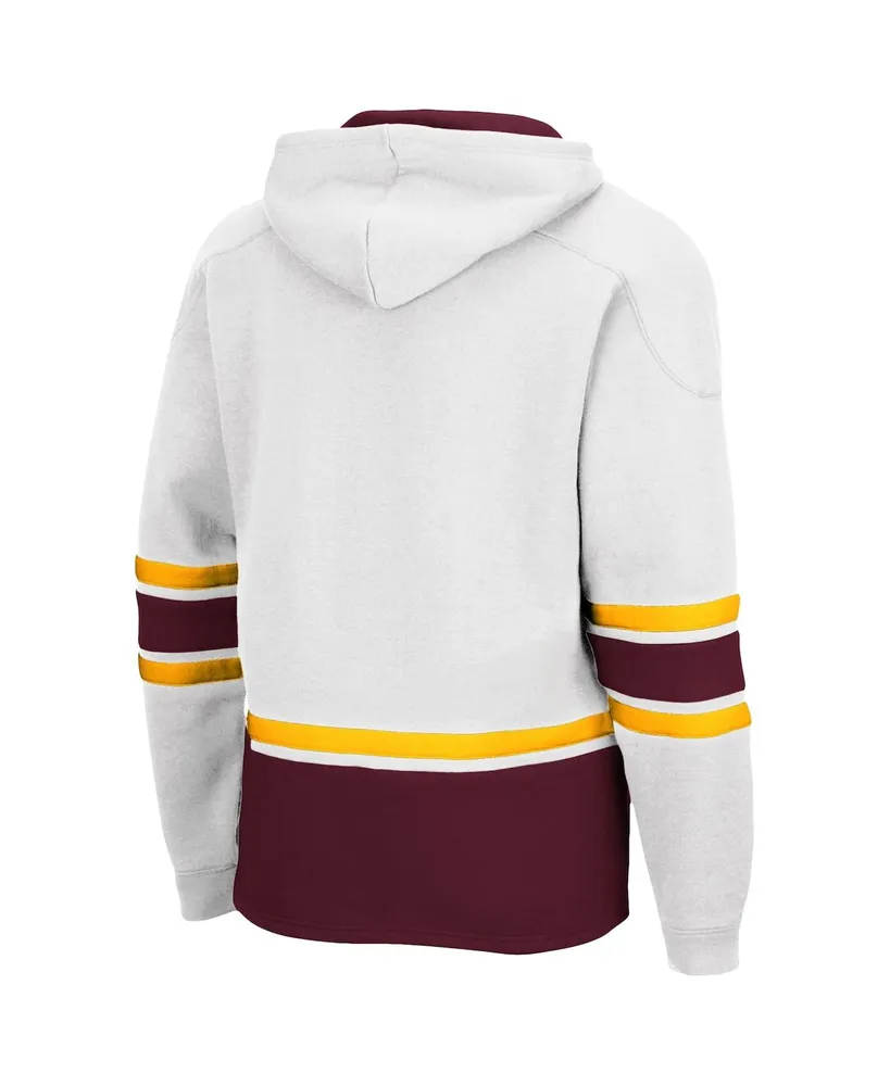 Men's Colosseum White Minnesota Golden Gophers Lace Up 3.0 Pullover Hoodie