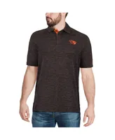 Men's Colosseum Black Oregon State Beavers Down Swing Polo Shirt