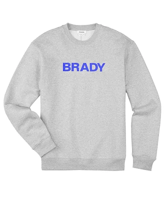 Men's Brady Gray Wordmark Pullover Sweatshirt