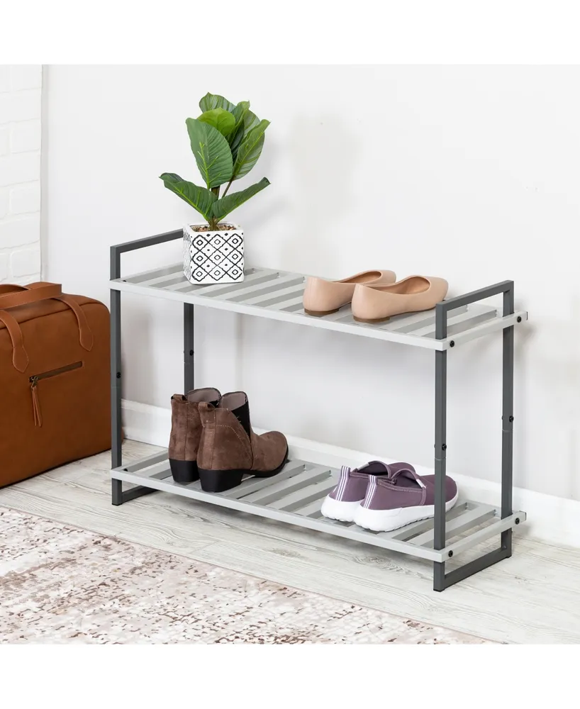 Honey Can Do Grey 2-Tier Over-The-Door Drying Rack