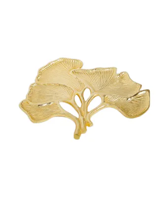 11.75" Leaf Sectional Dish - Gold