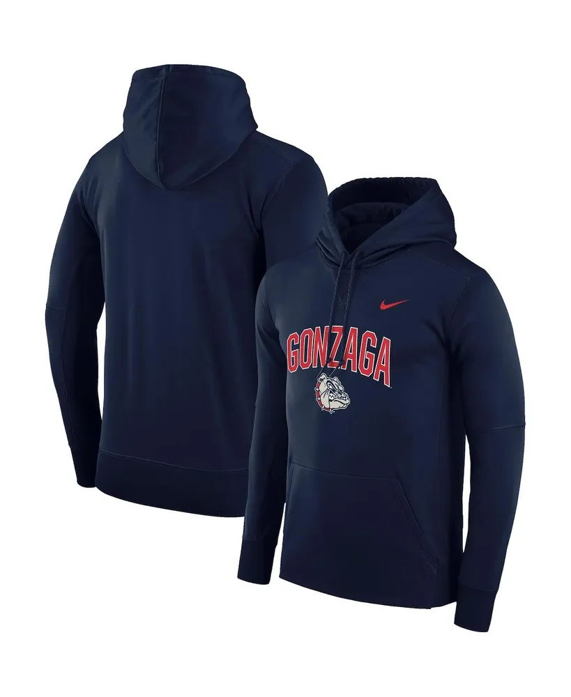 Men's Navy Gonzaga Bulldogs Arch Over Logo Pullover Hoodie