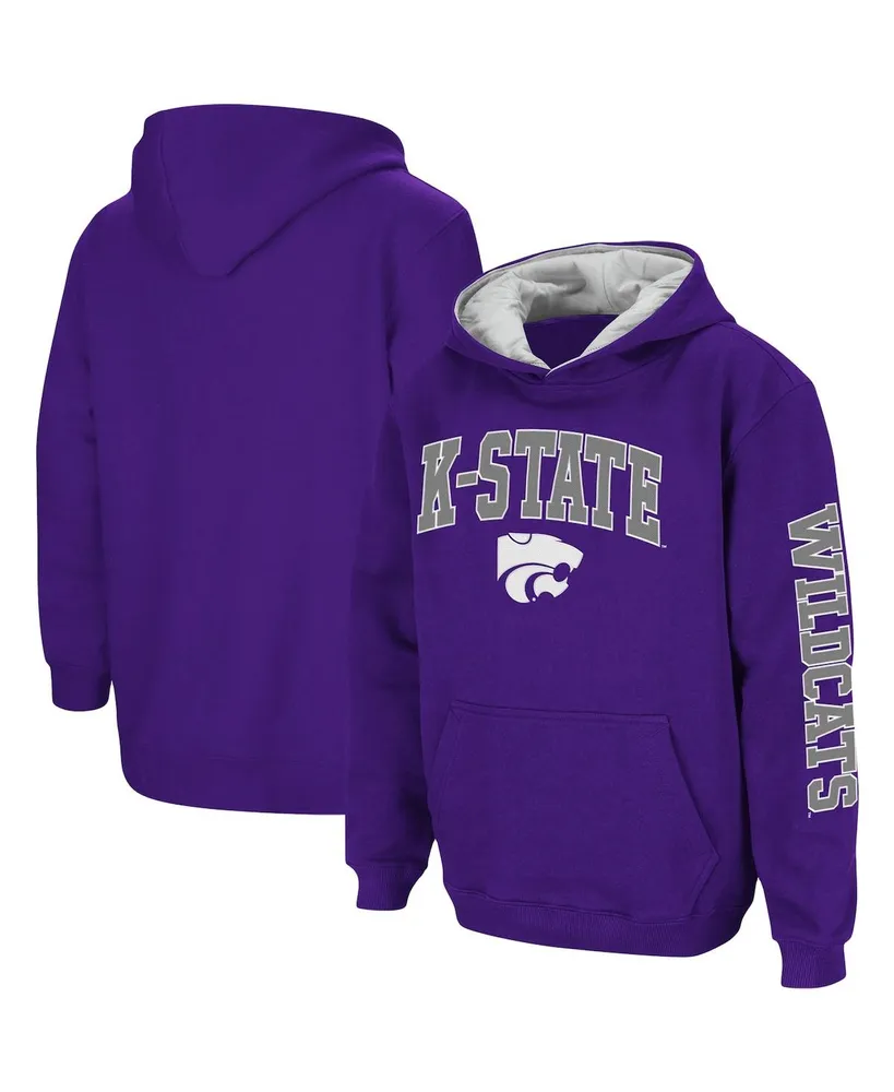 Big Boys Colosseum Purple Kansas State Wildcats 2-Hit Team Pullover Hoodie