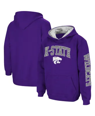 Big Boys Colosseum Purple Kansas State Wildcats 2-Hit Team Pullover Hoodie