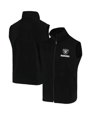 Men's Black Las Vegas Raiders Houston Fleece Full-Zip Vest