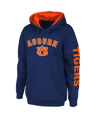 Women's Colosseum Navy Auburn Tigers Loud and Proud Pullover Hoodie