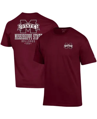 Men's Champion Maroon Mississippi State Bulldogs Stack 2-Hit T-shirt