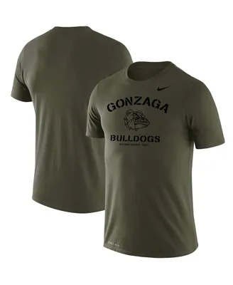 Men's Nike Olive Gonzaga Bulldogs Stencil Arch Performance T-shirt