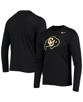 Men's Nike Black Colorado Buffaloes School Logo Legend Performance Long Sleeve T-shirt