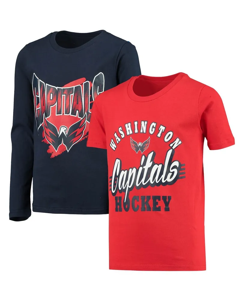 Big Boys Red, Navy Washington Capitals Two-Man Advantage T-shirt Combo Set