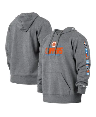 Men's New Era Gray La Clippers 2021/22 City Edition Big and Tall Pullover Hoodie