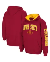 Big Boys Colosseum Cardinal Iowa State Cyclones 2-Hit Team Pullover Hoodie