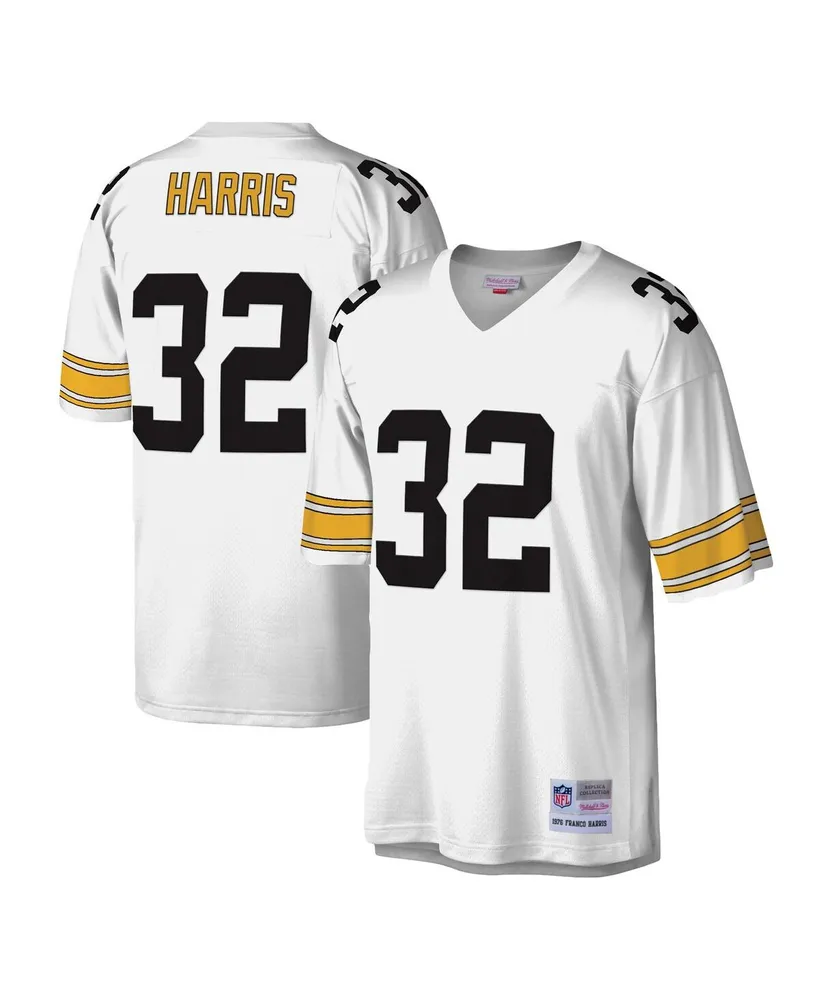 Men's Mitchell & Ness Franco Harris White Pittsburgh Steelers Legacy Replica Jersey