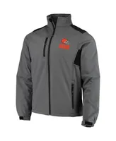 Men's Dunbrooke Charcoal Cleveland Browns Circle Softshell Fleece Full-Zip Jacket