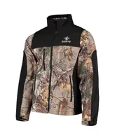 Men's Dunbrooke Realtree Camo and Black New Orleans Saints Circle Hunter Softshell Full-Zip Jacket