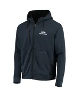 Men's Dunbrooke College Navy Seattle Seahawks Shag Tri-Blend Full-Zip Raglan Hoodie