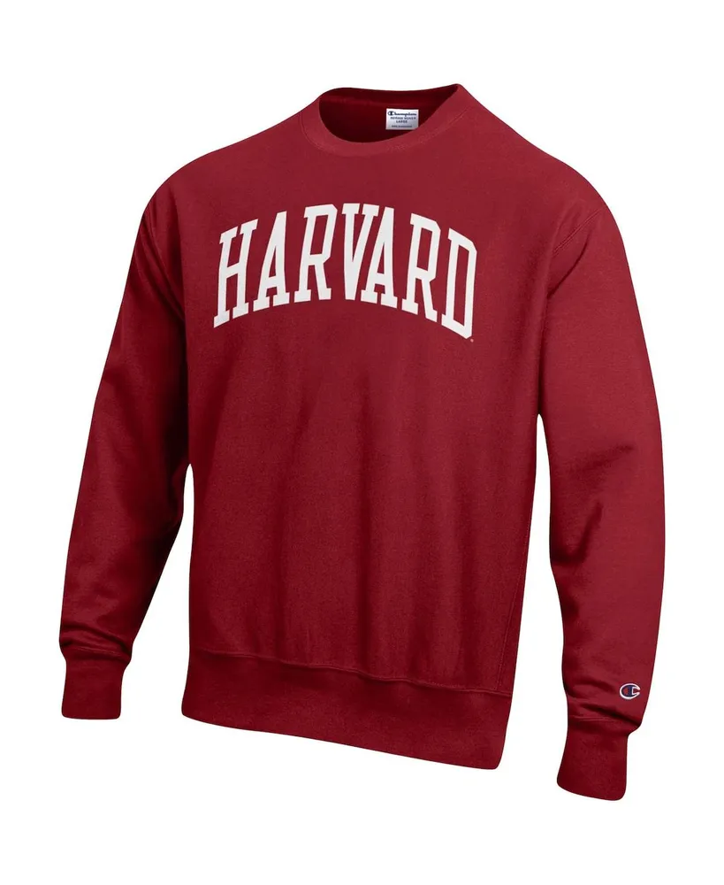 Men's Champion Crimson Harvard Arch Reverse Weave Pullover Sweatshirt