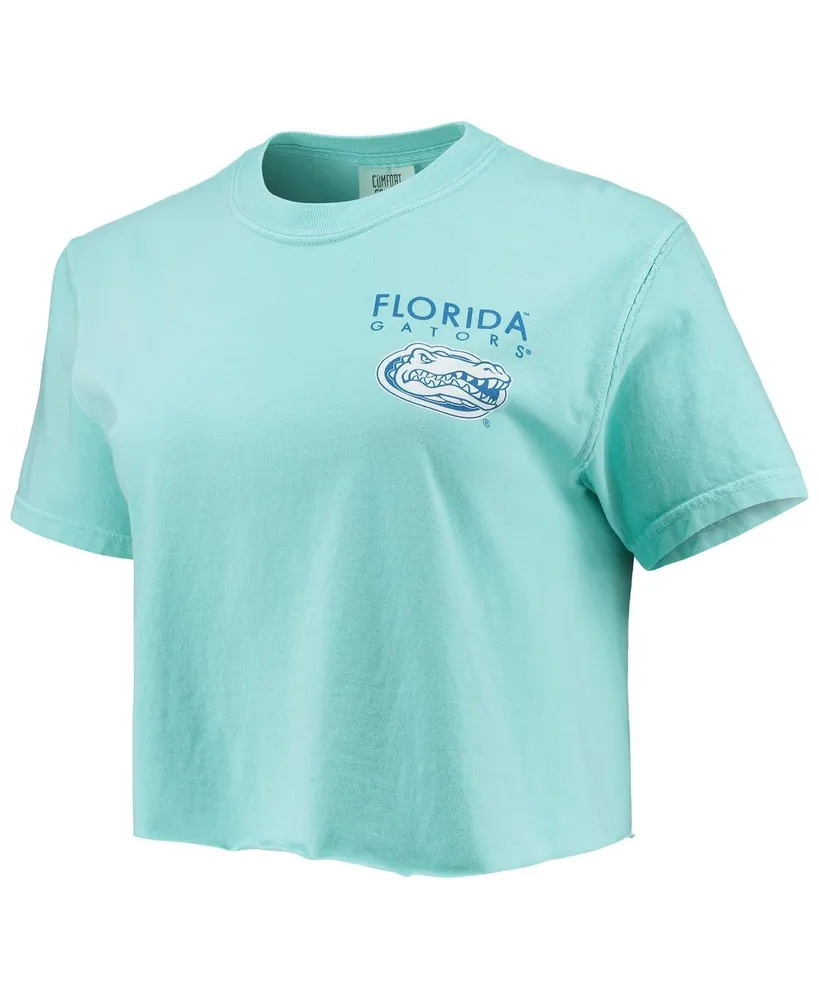 Women's Mint Florida Gators Circle Scene Comfort Colors Crop Top