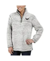 Women's G-iii 4Her by Carl Banks Gray Washington Capitals Sherpa Quarter-Zip Pullover Jacket