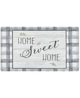 Global Rug Designs Cheerful Ways Home Sweet Home Farmhouse Checkered 1'8" x 3' Area Rug