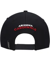 Men's Pro Standard Black Arizona Cardinals Stacked Snapback Hat